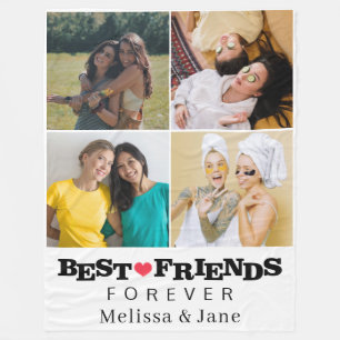Couverture Polaire meilleurs amis pour toujours mignon 4 photos colla