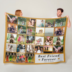 Couverture Polaire Meilleurs amis pour toujours photo Collage de la f