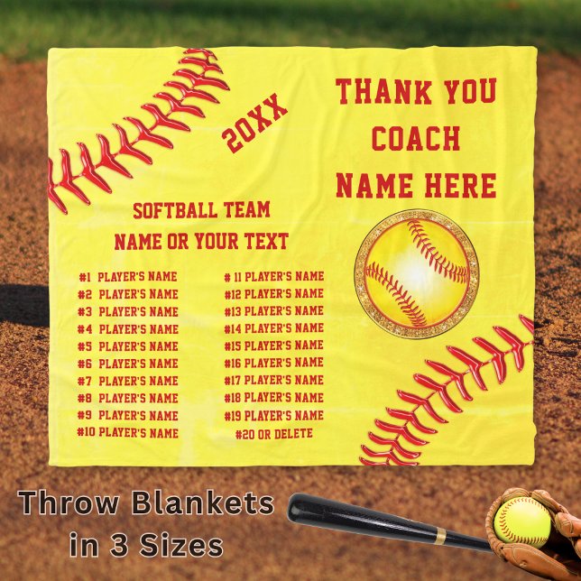 Couverture Polaire Meilleurs Cadeaux pour Entraîneur de Softball, Per (Best softball coach gifts. They are best, gift ideas for softball coaches, because you personalized.)