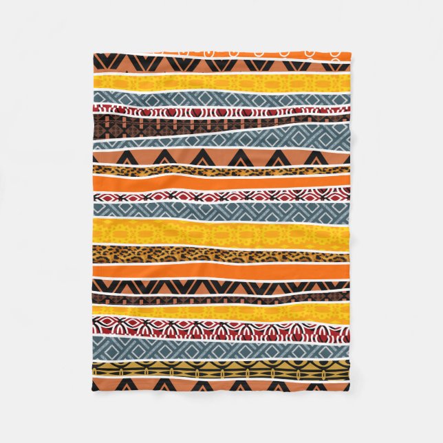 Couverture Polaire Mélange africain de motif (Devant)
