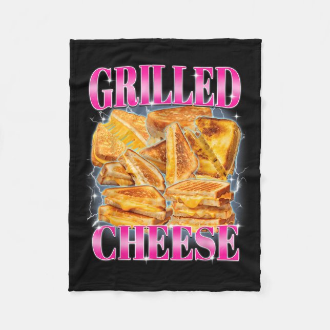 Couverture Polaire Mème alimentaire amusant Fromage Grillé Sandwiches (Devant)