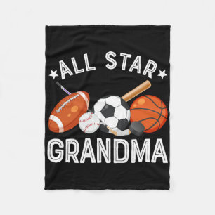 Couverture Polaire Mémé All Star du garçon d'anniversaire Sketll Socc
