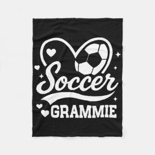 Couverture Polaire Mémé foot cœur aime joueur de foot