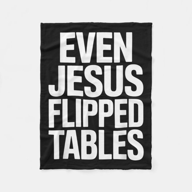 Couverture Polaire Même Jésus Flipped Tables Drôle Jésus Aimants Chri (Devant)