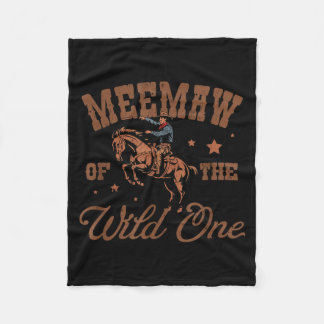Couverture Polaire Mémée de la fête de rodéo western cow-boy sauvage 