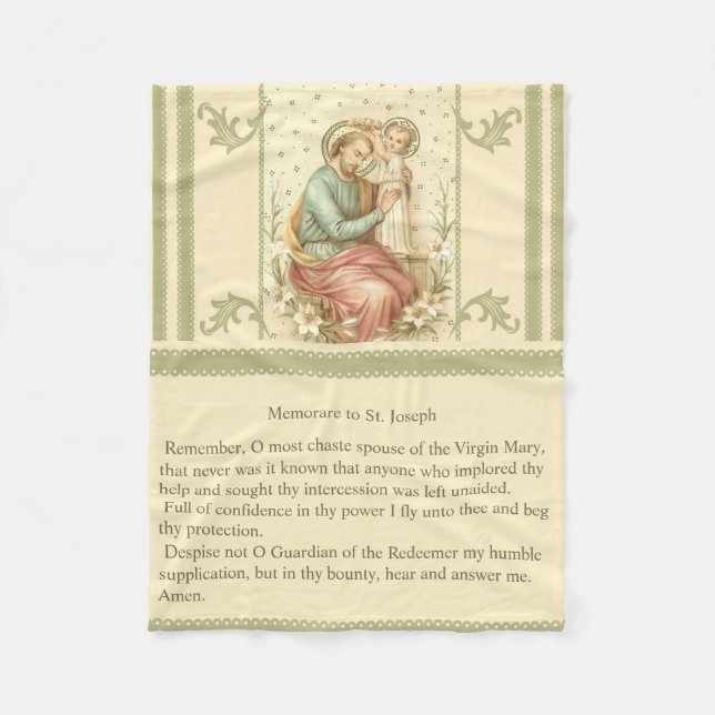 Couverture Polaire Memorare de St Joseph (Devant)