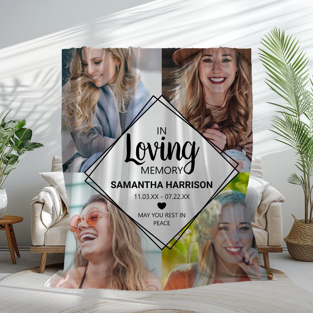 Couverture Polaire Mémorial du souvenir photo Collage (Créateur téléchargé)