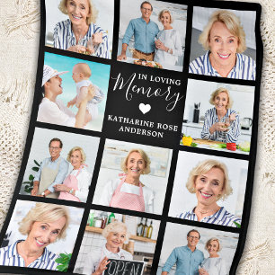 Couverture Polaire Mémorial moderne en mémoire d'amour 11 Photo Colla