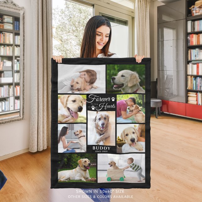 Couverture Polaire Mémorial pour toujours dans nos coeurs Photo Colla (Créateur téléchargé)