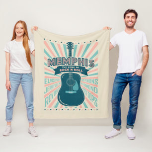 Couverture Polaire Memphis, TN : Série de guitares Rock-N-Roll