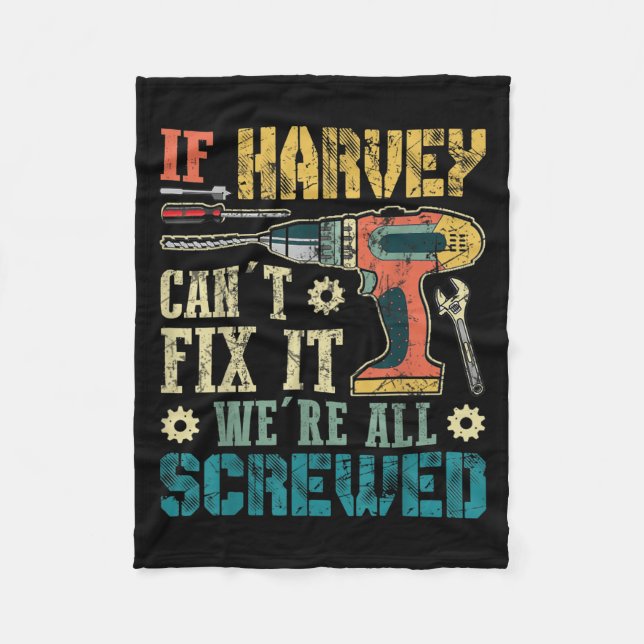 Couverture Polaire Mens If Harvey Can't Fix It We're All Screwed Funn (Devant)