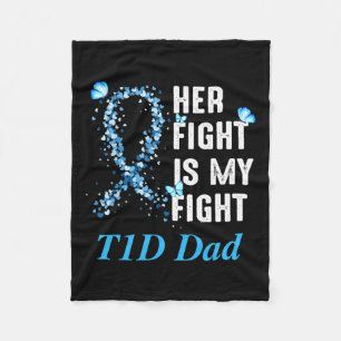 Couverture Polaire Mens Son combat est mon combat T1d Papa Type 1 Dia