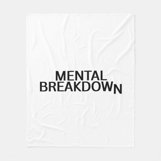 Couverture Polaire Mental Breakdown Minimalist Oversized Soft (Devant)