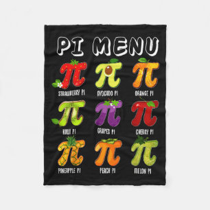 Couverture Polaire Menu Pi 3.14 Symbole Pi Drôle Prof de Fruit Enfant