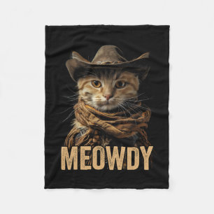 Couverture Polaire Meowdy Chat Chemise Meowdy Cowboy Chat Pays Ouest