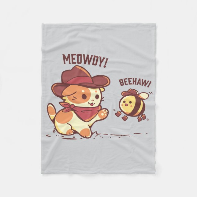 Couverture Polaire Meowdy et Beehaw (Devant)