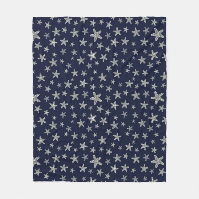 Couverture Polaire Mer de motif d'étoiles de mer (Devant)