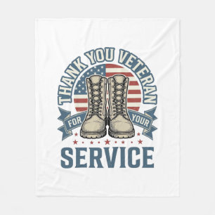 Couverture Polaire Merci Vétéran Chaussures Patriotiques Service T-Sh