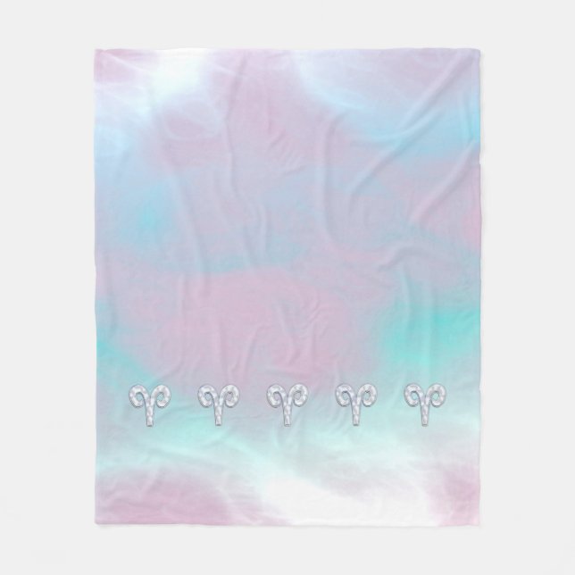 Couverture Polaire Mère de Pearl Aries Zodiac Symbole Décor (Devant)