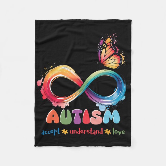 Couverture Polaire Mère Fils Famille Accepter Autistique Enfants Auti (Devant)