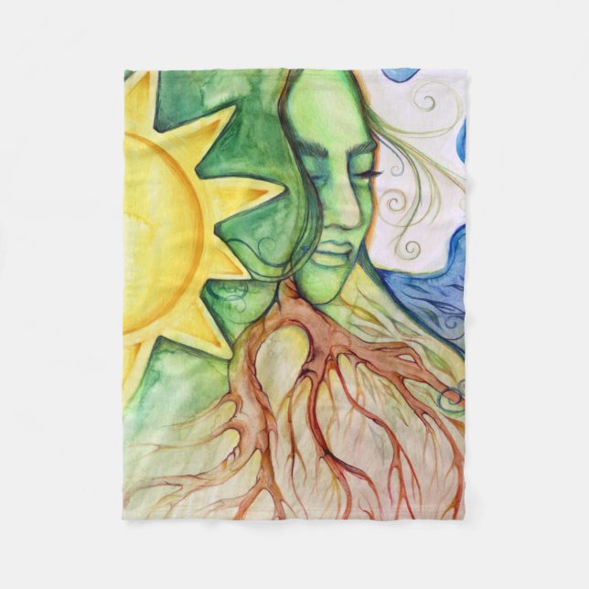 Couverture Polaire Mère Terre Déesse Gaia (Devant)