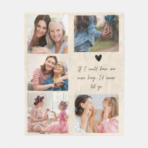 Couverture Polaire Mère's Day Memorial Maman Photo Blanket personnali
