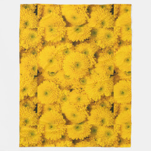 Couverture Polaire Mères de jardin jaune chrysanthèmes fleur