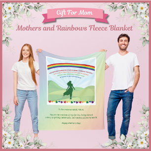 Couverture Polaire Mères et Arc-en-ciel Fleece de la fête des Mères