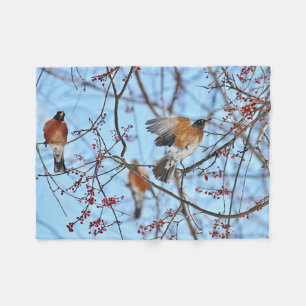 Couverture Polaire Merle américain