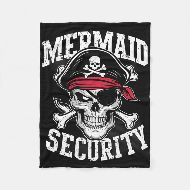 Couverture Polaire Mermaid Sécurité Pirate Papa Frère Halloween (Devant)