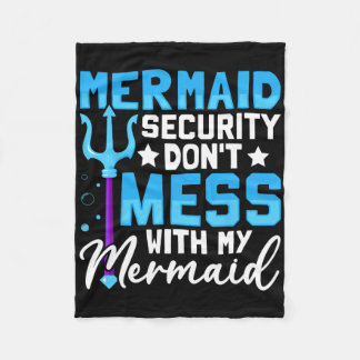 Couverture Polaire Merman Mer Papa Sirène Sécurité Don...