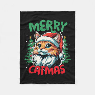 Couverture Polaire Merry Catmas Funky Christmas Duck Lover