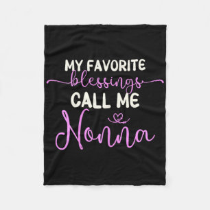Couverture Polaire Mes bénédictions préférées m'appellent Nonna grand
