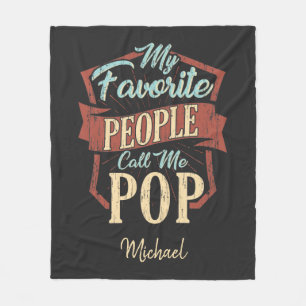 Couverture Polaire Mes Gens Favoris M'Appelent Pères Pop Personnalise