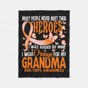 Couverture Polaire Mes Héros Je Porte Orange Pour Mes Grandma Crps Rs