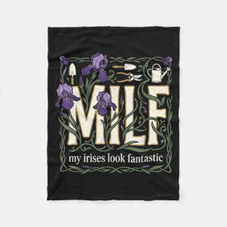 Couverture Polaire Mes iris ont l'air sodastiques Humour de jardinier