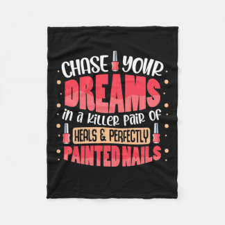 Couverture Polaire Mes ongles peints de rêves