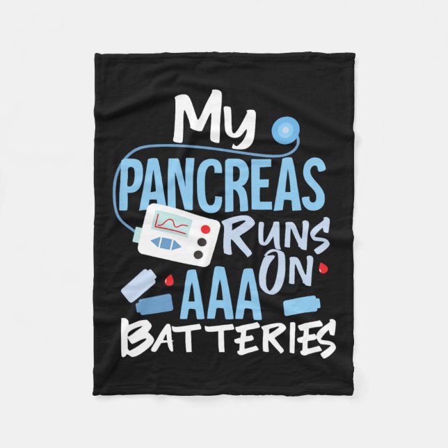 Couverture Polaire Mes Pancréas Fonctionnent Sur Des Batteries Aaa Ty (Devant)
