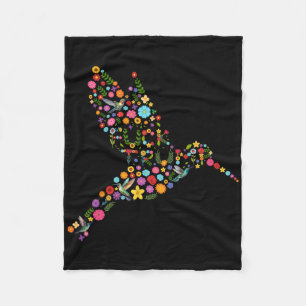 Couverture Polaire Message caché subtil anti-Trump de colibri floral