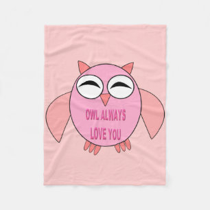 Couverture Polaire Message d'amour mignon Blanche polaire