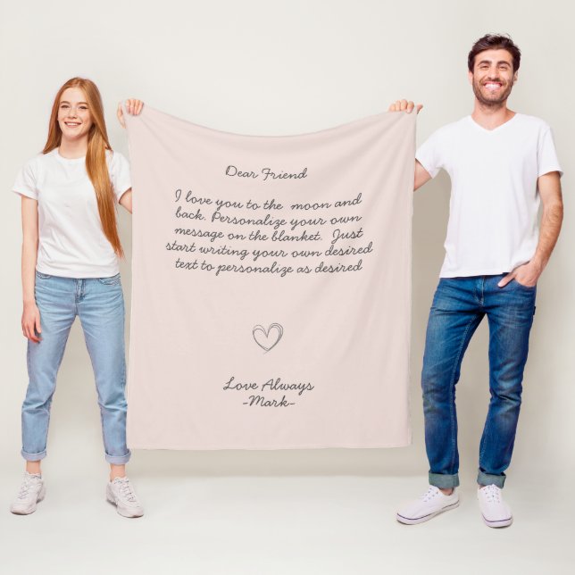 Couverture Polaire Message manuscrit Personnaliser le texte Sherpa Bl (En situation)
