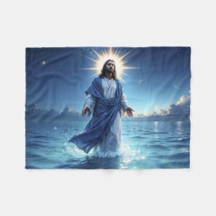 Couverture Polaire Messie Jésus Christ grâce et art de sérénité