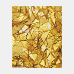 Couverture Polaire Métal d'or géométrique à trois dimensions
