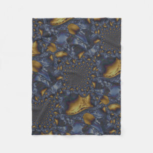 Couverture Polaire Métal Moulé or et argent bleu