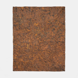 Couverture Polaire Métal rouillé : Esthétique en fer texturé.