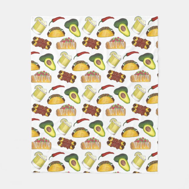 Couverture Polaire Mexique Tex Mex Nourriture Taco Enchilada Chimicha (Devant)