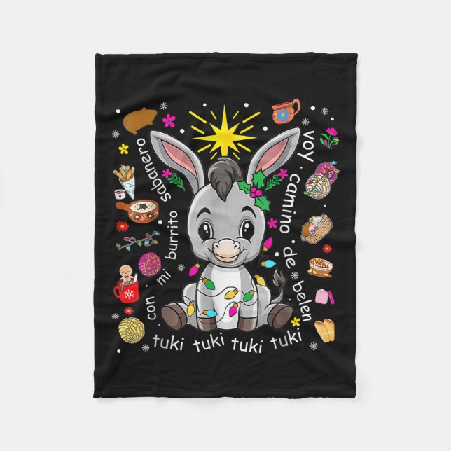 Couverture Polaire Mi Burrito Sabanero Mexican Christmas Spanish Xmas (Devant)