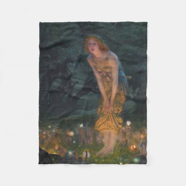 Couverture Polaire Mi-été Eve Edward Robert Hughes fées imaginaire (Devant)