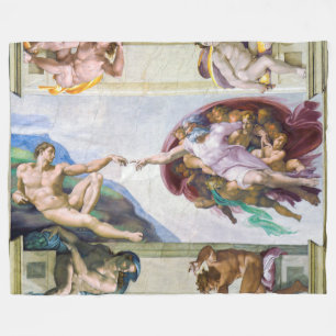 Couverture Polaire Michelangelo - Création d'Adam, Chapelle Sixtine