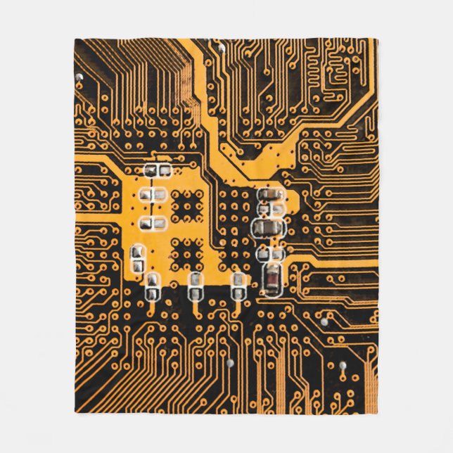 Couverture Polaire Microschéma texture illustration puce, micro, back (Devant)